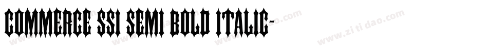 Commerce SSi Semi Bold Italic字体转换